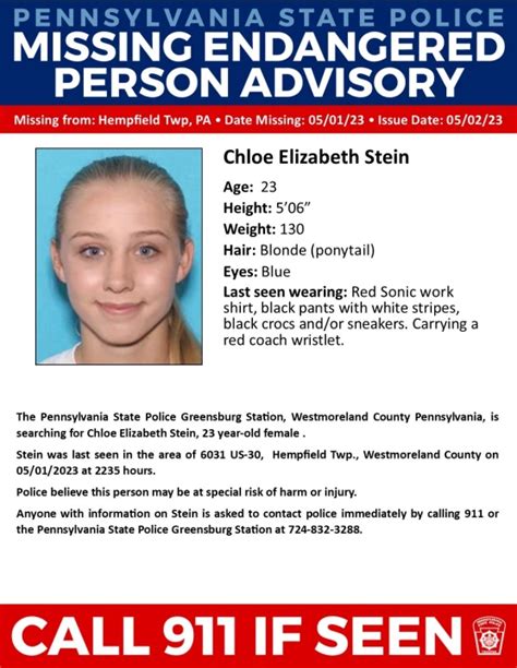 chloe fake abduction|chloe stein missing.